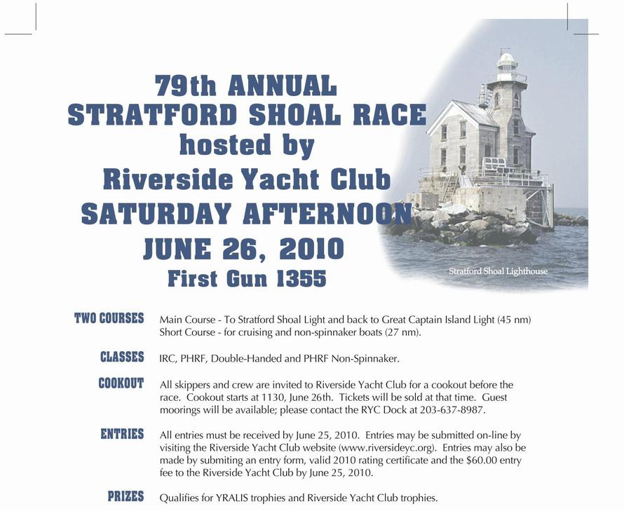riverside yacht club stratford shoal race